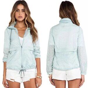 Free People~ Caribbean Blue Parachute Festival Lightweight Wind Jacket in Small